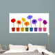 collection of daisy flower on white background Wall Decal