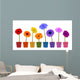 collection of daisy flower on white background Wall Decal
