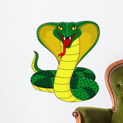 King Cobra Wall Decal shown on a wall