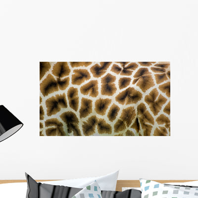 Giraffe Skin Wall Mural shown on a wall