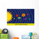 Solar System Drawing Wall Mural