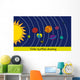 Solar System Drawing Wall Mural