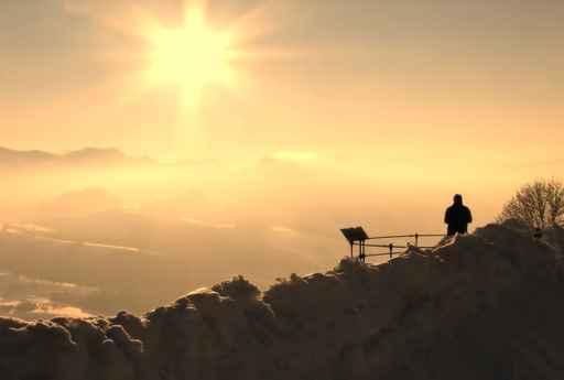 Winter Mountain Top Wall Decal
