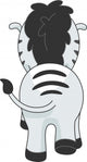 Zebra Back Wall Decal