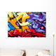 Vibrant graffiti Wall Mural