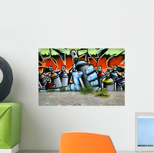 Graffiti Spray Cans Wall Mural