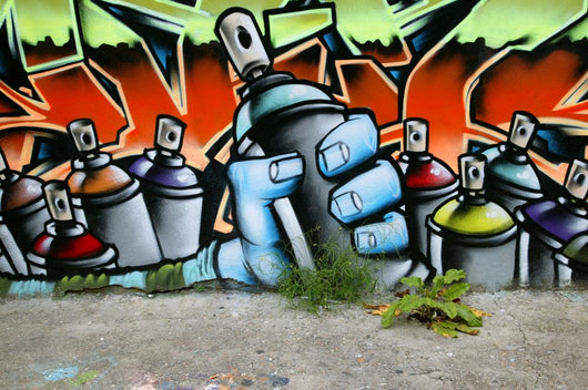 Graffiti Spray Cans Wall Mural
