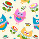Owls Pattern Wall Decal