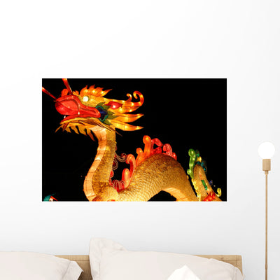 Dragon during Chinese New Wall Mural shown on a wall