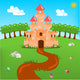 Cartoon Illustration Castle with