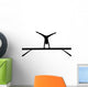 female gymnast on balance beam Wall Decal