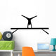 female gymnast on balance beam Wall Decal