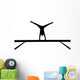 female gymnast on balance beam Wall Decal