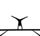 female gymnast on balance beam Wall Decal