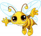 Cute Bee flying Wall Decal