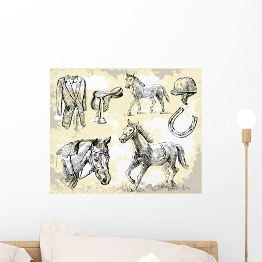 horse vector shapes Wall Mural