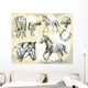 horse vector shapes Wall Mural