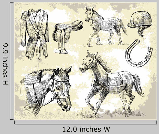 horse vector shapes Wall Mural
