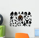 Set Different Monkeys Wall Decal