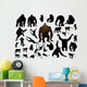 Set Different Monkeys Wall Decal