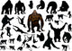 Set Different Monkeys Wall Decal