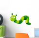 Funny Green Worm Crawling