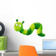 Funny Green Worm Crawling