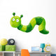 Funny Green Worm Crawling