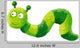 Funny Green Worm Crawling