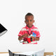 Black African American child with stethoscope and car Wall Decal