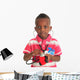 Black African American child with stethoscope and car Wall Decal
