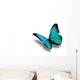 Turquoise Butterfly White Wall Decal