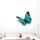 Turquoise Butterfly White Wall Decal