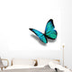 Turquoise Butterfly White Wall Decal