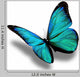 Turquoise Butterfly White Wall Decal