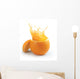 Orange Juice Splashing White Wall Decal
