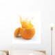 Orange Juice Splashing White Wall Decal