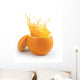 Orange Juice Splashing White Wall Decal