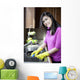 Teen Girl Washing Dishes