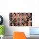 New York Brick Building and Fire Escapes Wall Decal