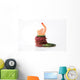 Red Shrimp and Zucchini Wall Mural