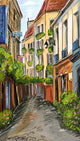 Paris Street Illustration Wall Mural