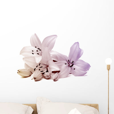 Lily Wall Decal shown on a wall