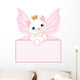 Princess Cat Nametag Wall Decal