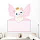 Princess Cat Nametag Wall Decal