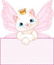 Princess Cat Nametag Wall Decal