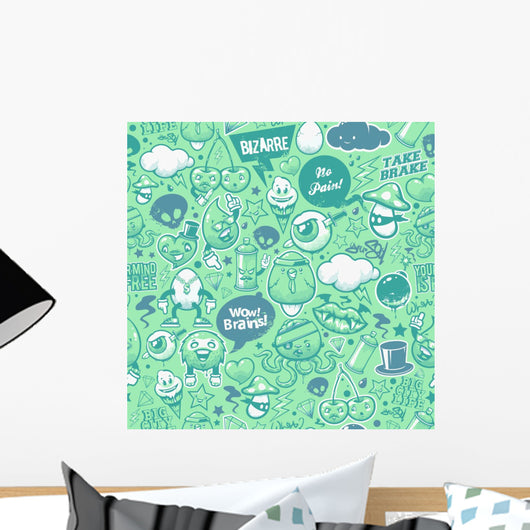 Graffiti Seamless Texture Wall Decal