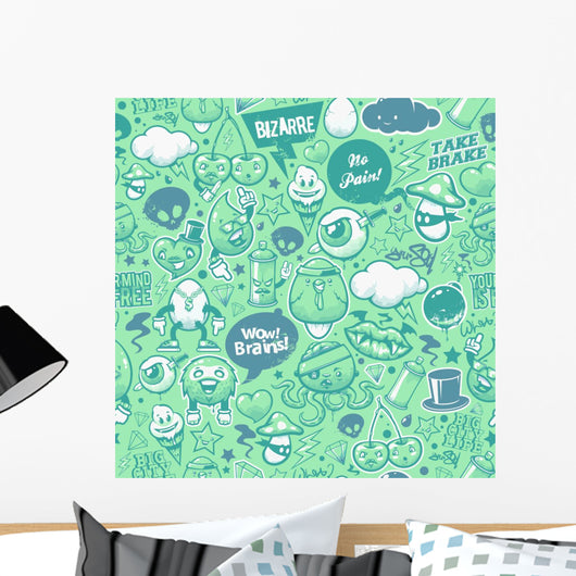 Graffiti Seamless Texture Wall Decal