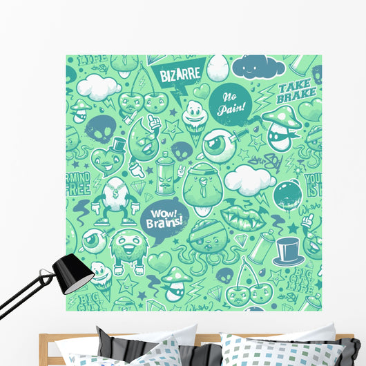 Graffiti Seamless Texture Wall Decal