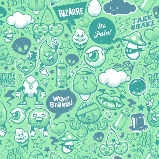 Graffiti Seamless Texture Wall Decal